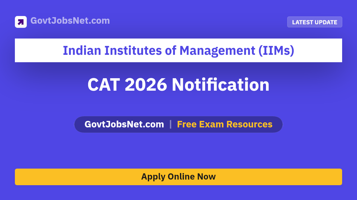 CAT 2026 Notification Notification