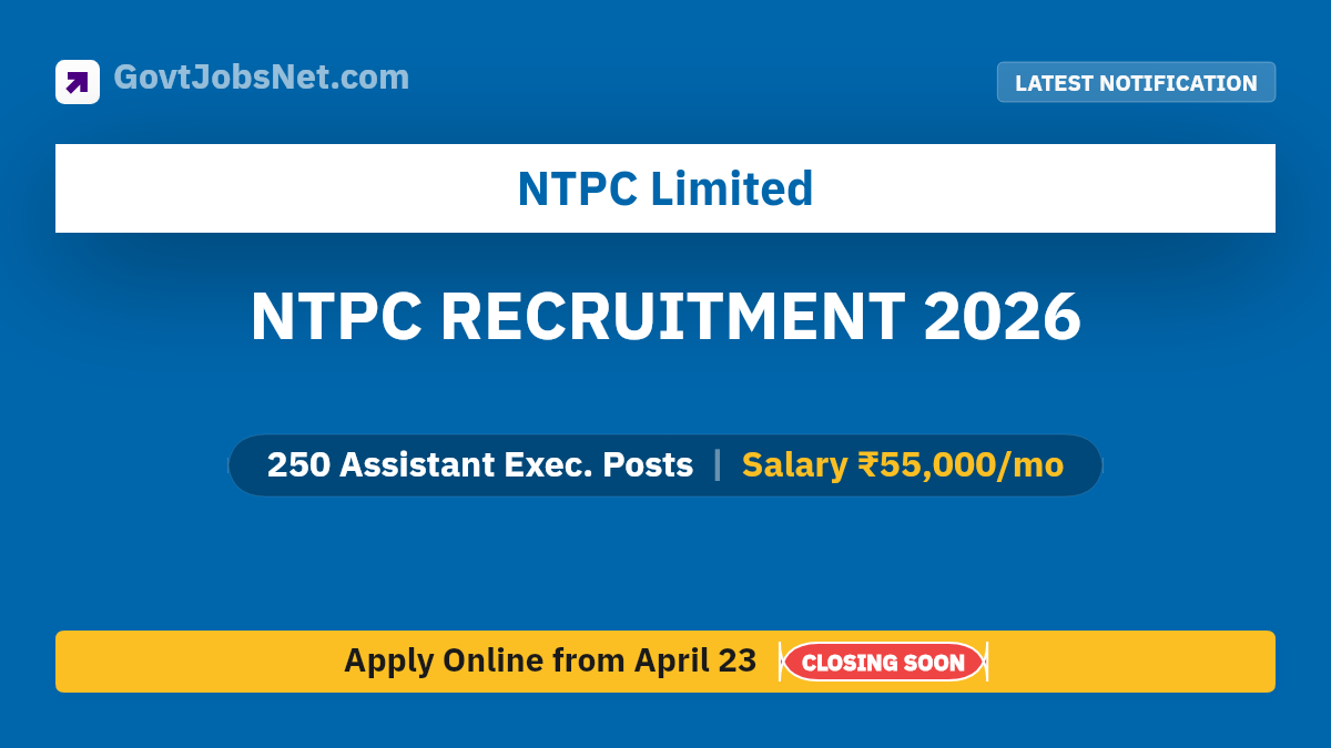 NTPC Assistant Executive 2026 Notification