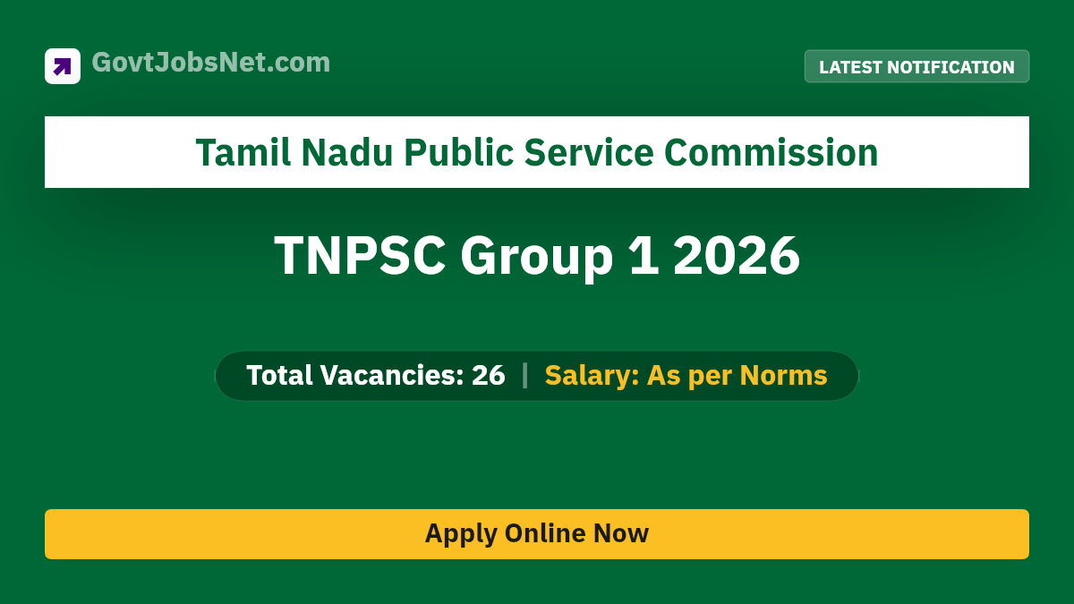 TNPSC Group 1 2026 Notification