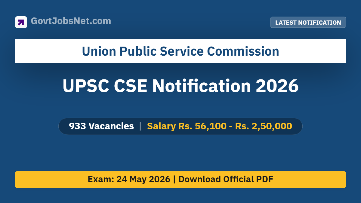 UPSC Civil Services (Prelims) 2026 Notification
